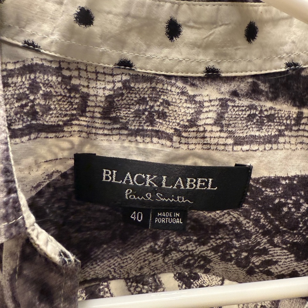 Black Label Patterned Button-Up Shirt - image 2